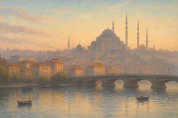 Haliç'te sabah ışığıyla yapılan yüzey denemesi