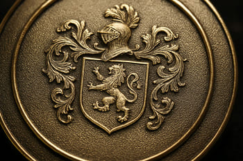 Crest kabartı sınırlarında gravür ayrıntısı