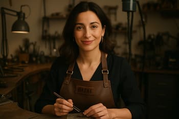 Baş usta Hazal, tezgâh başında portre